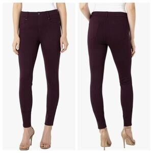Liverpool Women's Ponte Knit Super Skinny Pants Aubergine Size 8/29